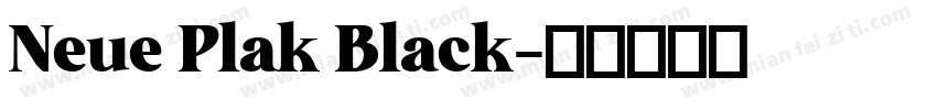 Neue Plak Black字体转换